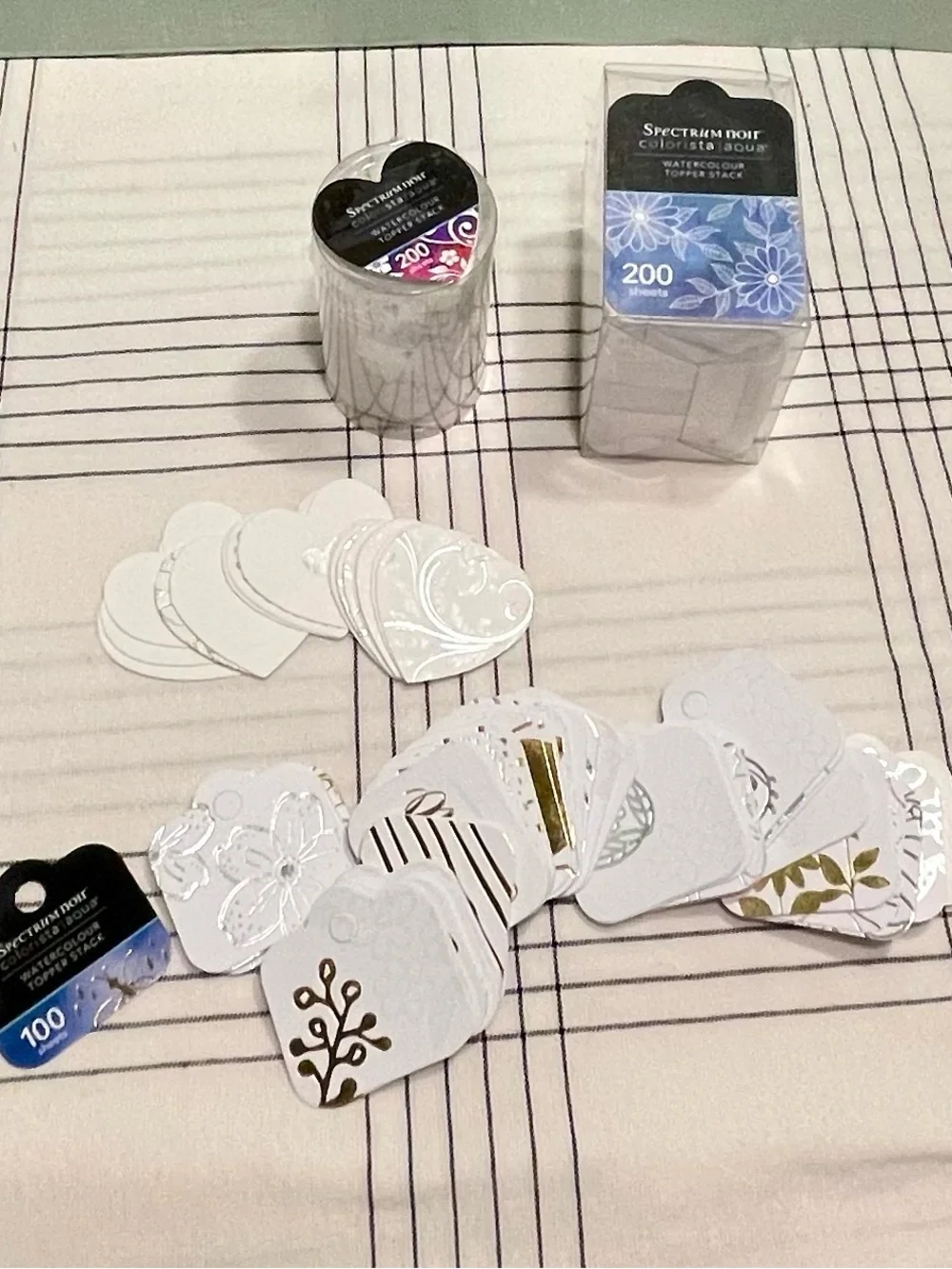 NWOT Spectrum Noir Watercolour Topper Stacks BUNDLE - Foil Accents